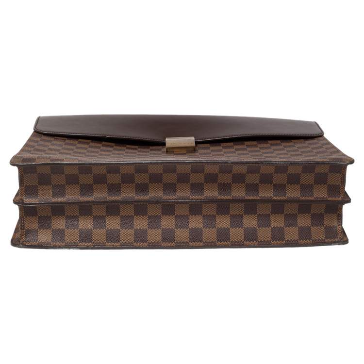 Pre Owned Louis Vuitton Damier Ebene Canvas Altona GM Briefcase 