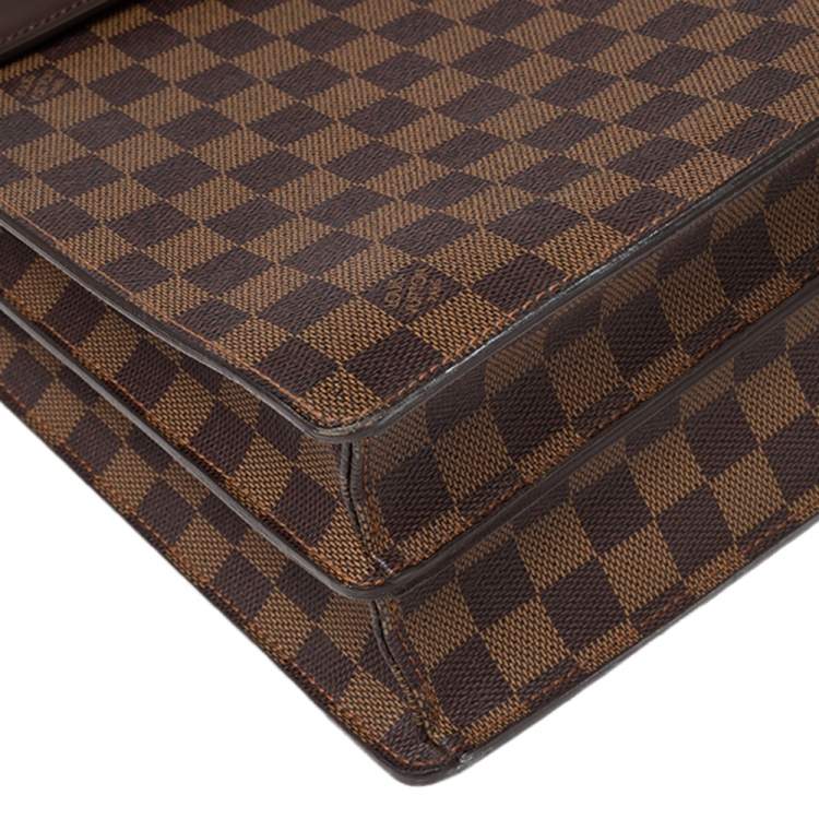 Pre Owned Louis Vuitton Damier Ebene Canvas Altona GM Briefcase 