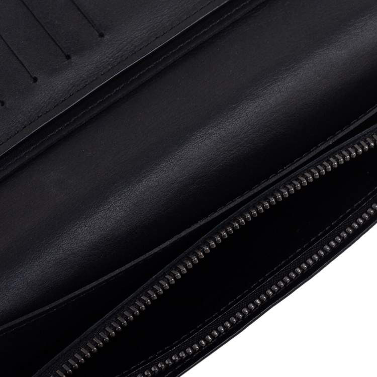 Pre Owned Louis Vuitton Black Damier Infini Leather Brazza Wallet