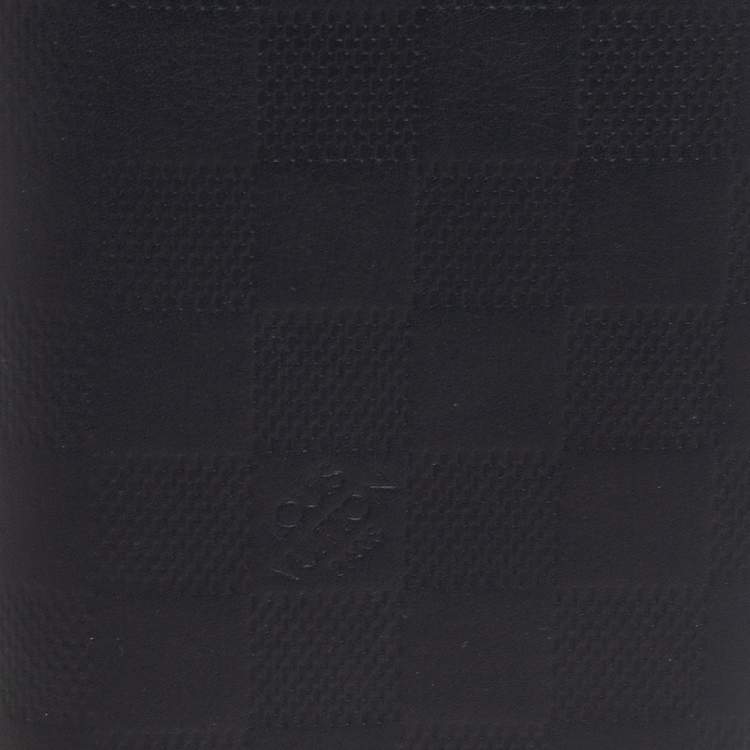 Pre Owned Louis Vuitton Black Damier Infini Leather Brazza Wallet