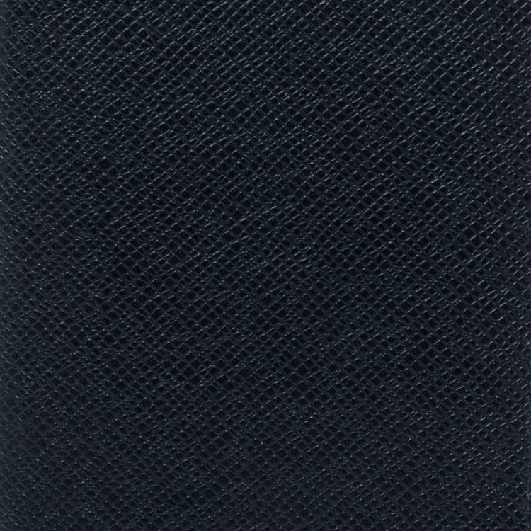 Pre Owned Louis Vuitton Navy Blue Taiga Leather Long Wallet