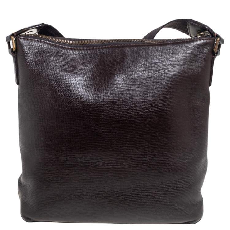 Pre Owned Louis Vuitton Coffee Brown Utah Leather Shawnee Messenger Bag