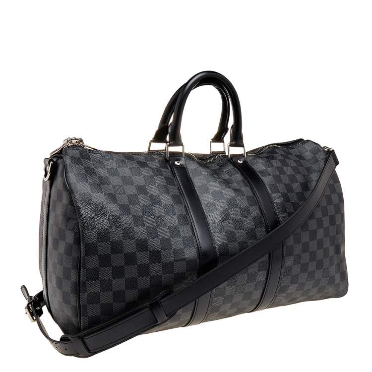 Pre Owned Louis Vuitton Damier Graphite Canvas Keepall Bandouliere 45