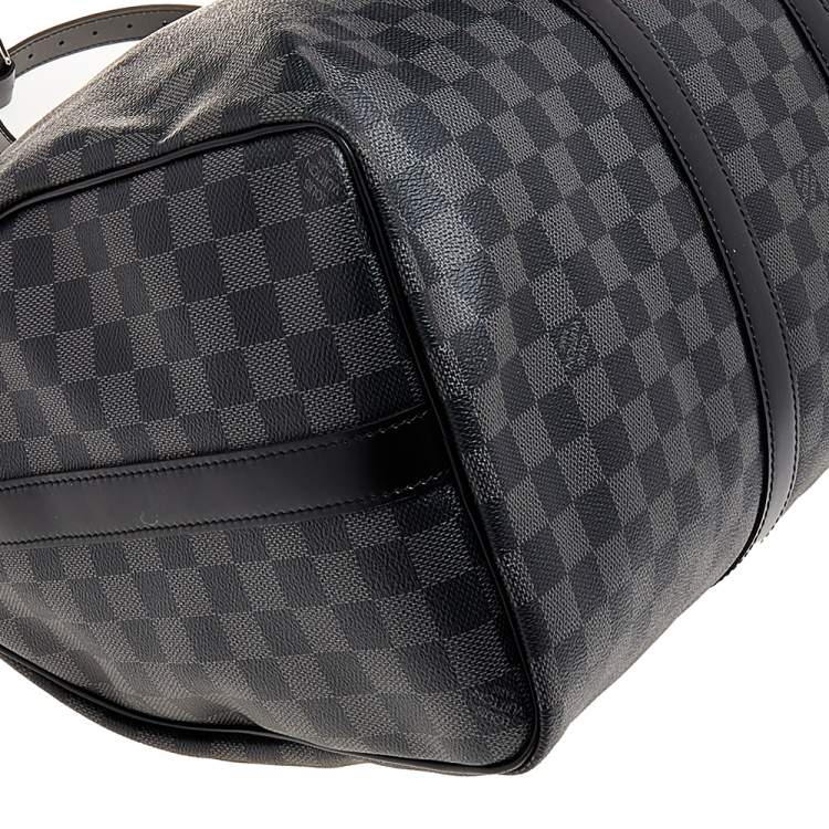 Pre Owned Louis Vuitton Damier Graphite Canvas Keepall Bandouliere 45