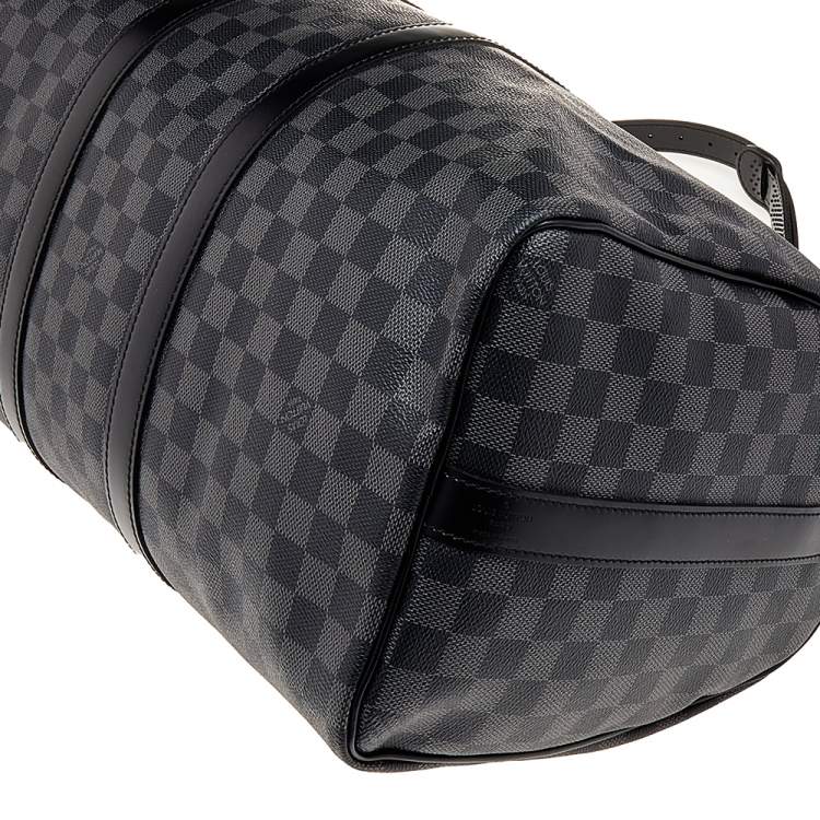 Pre Owned Louis Vuitton Damier Graphite Canvas Keepall Bandouliere 45