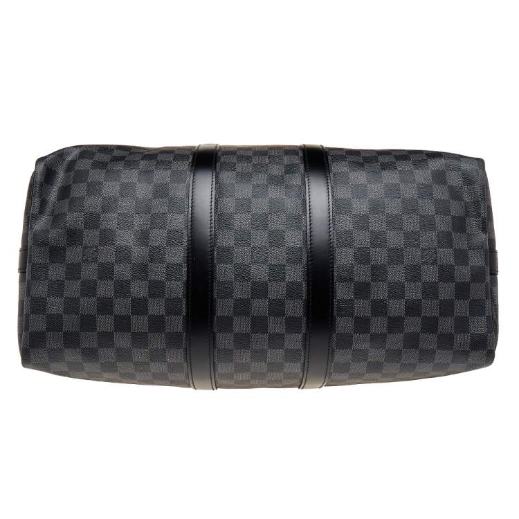 Pre Owned Louis Vuitton Damier Graphite Canvas Keepall Bandouliere 45