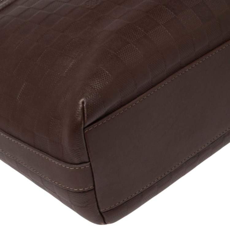 Pre Owned Louis Vuitton Brown Damier Infini Calypso Messenger GM Bag 