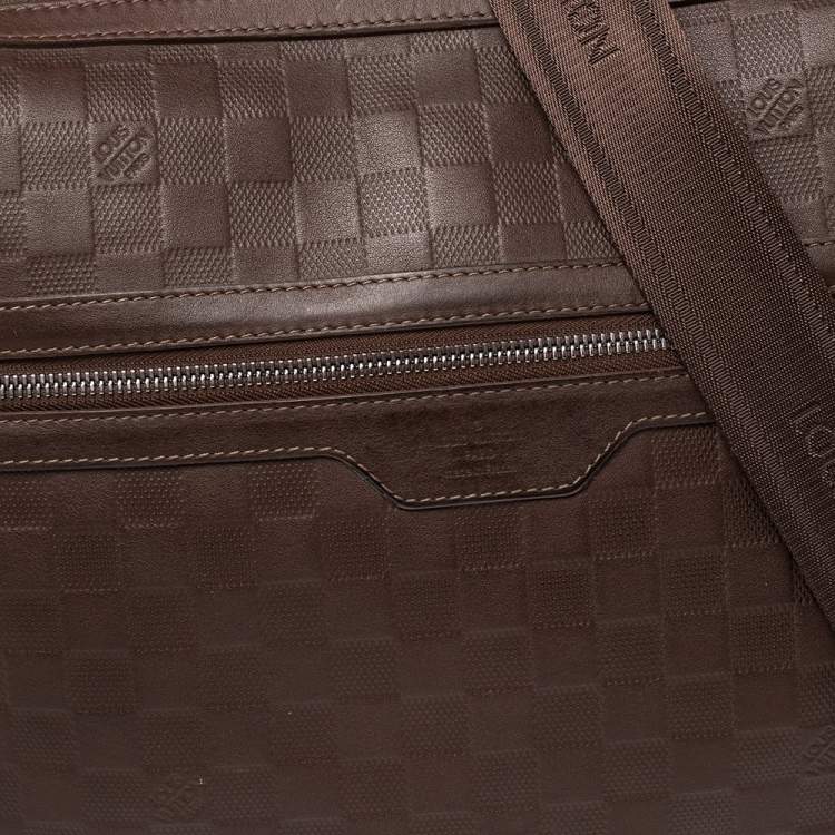 Pre Owned Louis Vuitton Brown Damier Infini Calypso Messenger GM Bag 