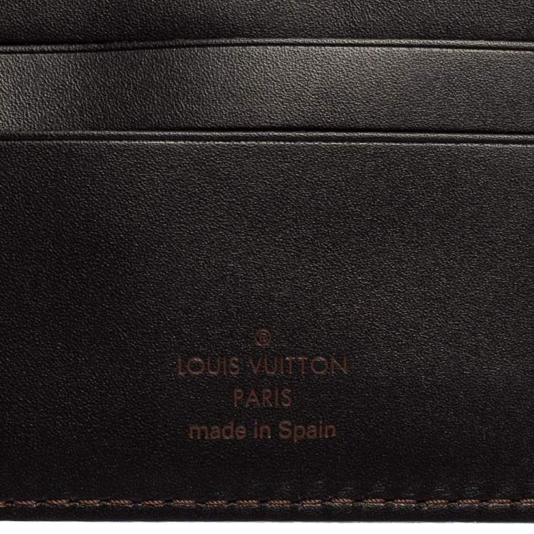 Pre Owned Louis Vuitton Coffee Utah Leather Pince Wallet