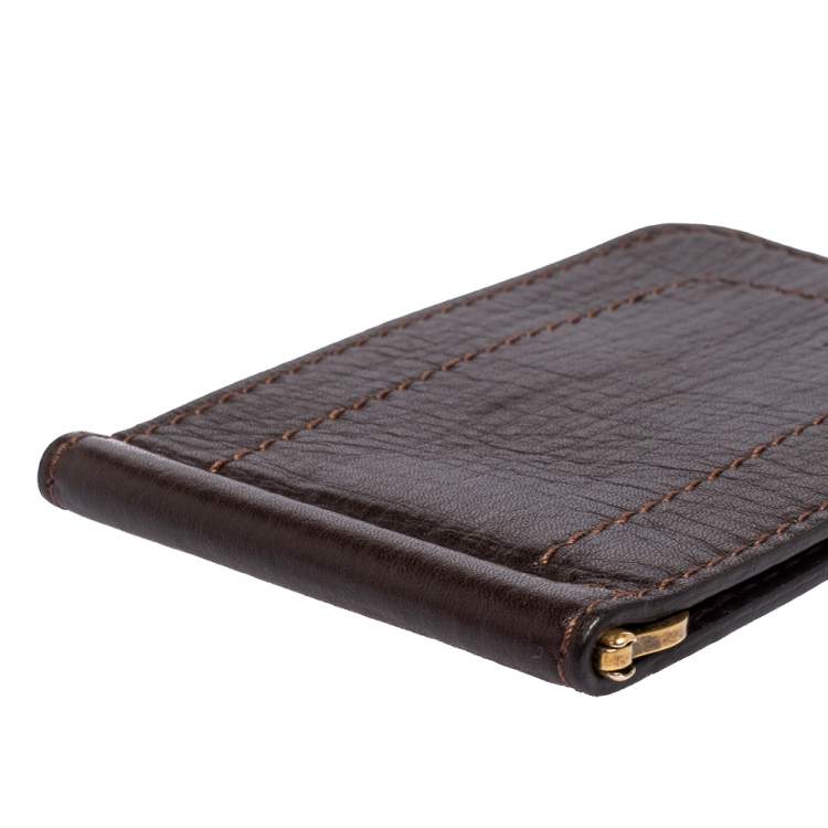 Pre Owned Louis Vuitton Coffee Utah Leather Pince Wallet