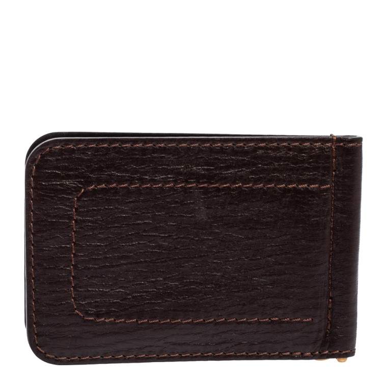 Pre Owned Louis Vuitton Coffee Utah Leather Pince Wallet