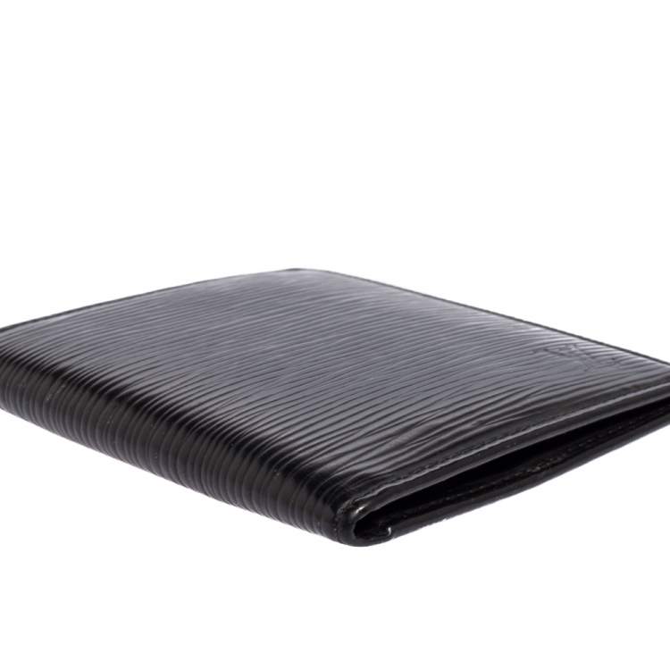 Pre Owned Louis Vuitton Black Epi Leather Bifold Wallet 