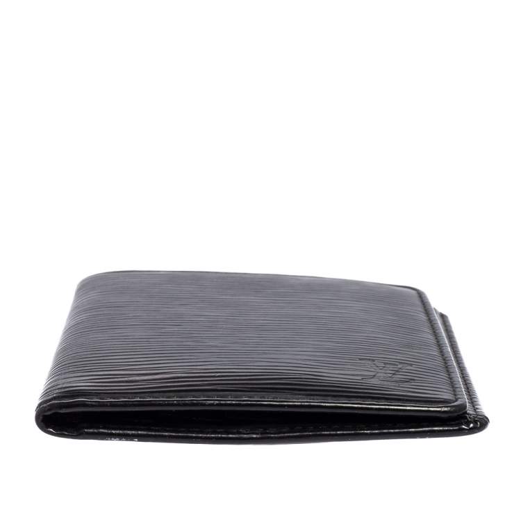 Pre Owned Louis Vuitton Black Epi Leather Bifold Wallet 
