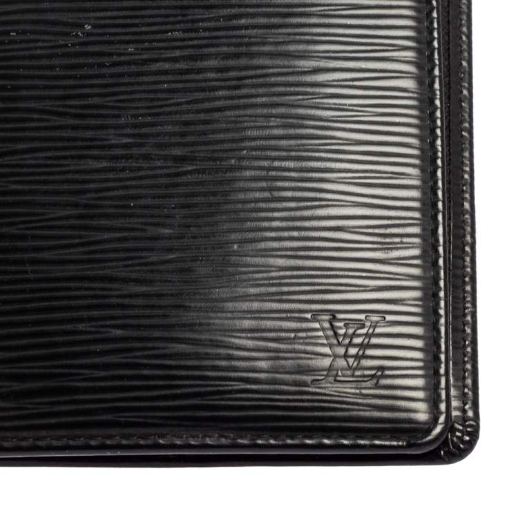Pre Owned Louis Vuitton Black Epi Leather Bifold Wallet 