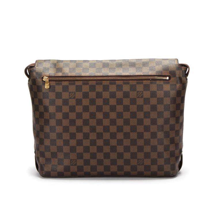 Pre Owned Louis Vuitton Brown Damier Ebene Canvas District MM Messenger Bag