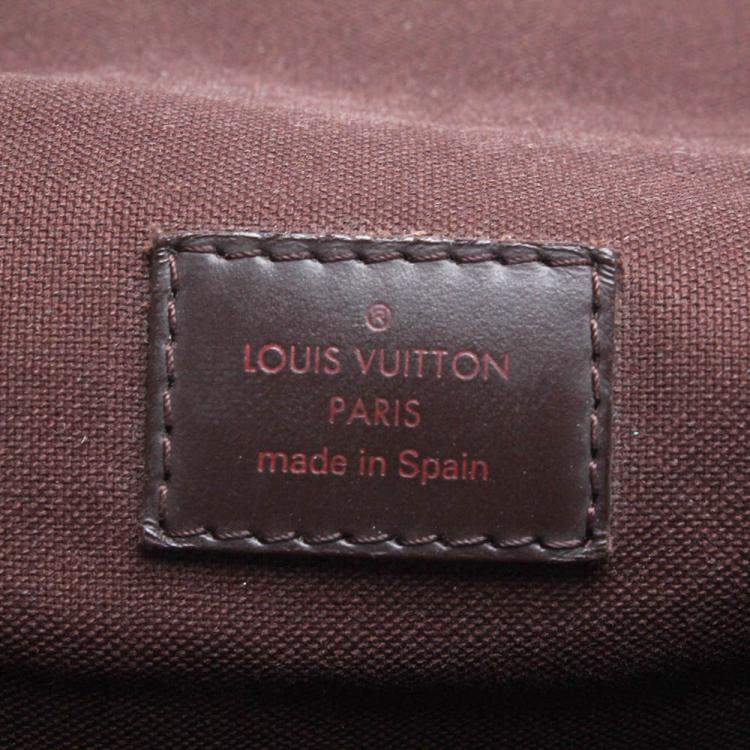Pre Owned Louis Vuitton Brown Damier Ebene Canvas District MM Messenger Bag