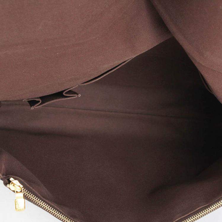 Pre Owned Louis Vuitton Brown Damier Ebene Canvas District MM Messenger Bag