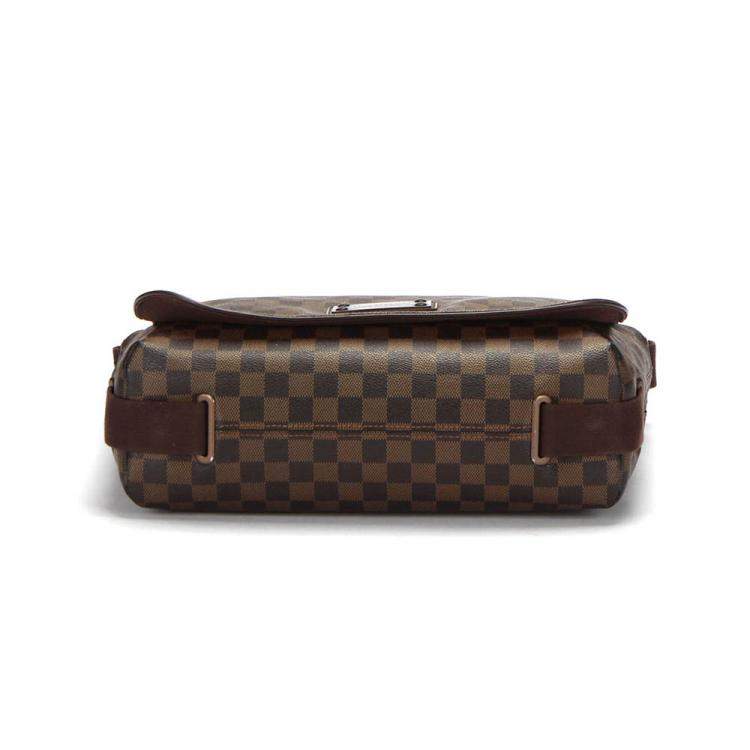 Pre Owned Louis Vuitton Brown Damier Ebene Canvas District MM Messenger Bag