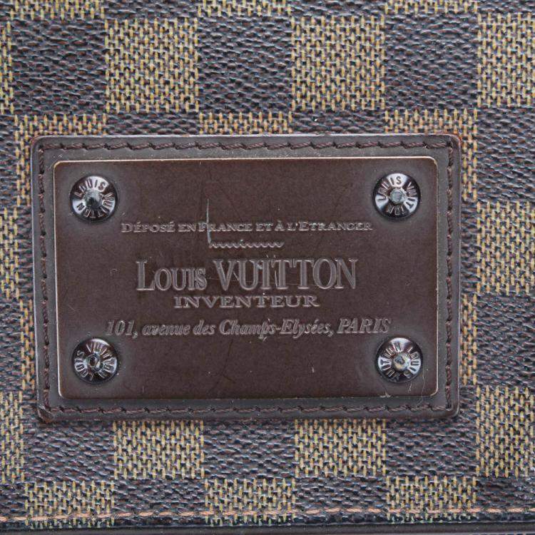 Pre Owned Louis Vuitton Brown Damier Ebene Canvas District MM Messenger Bag