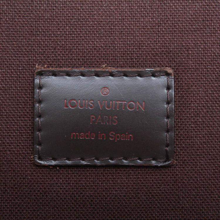 Pre Owned Louis Vuitton brown Damier Ebene canvas Brooklyn MM Bag