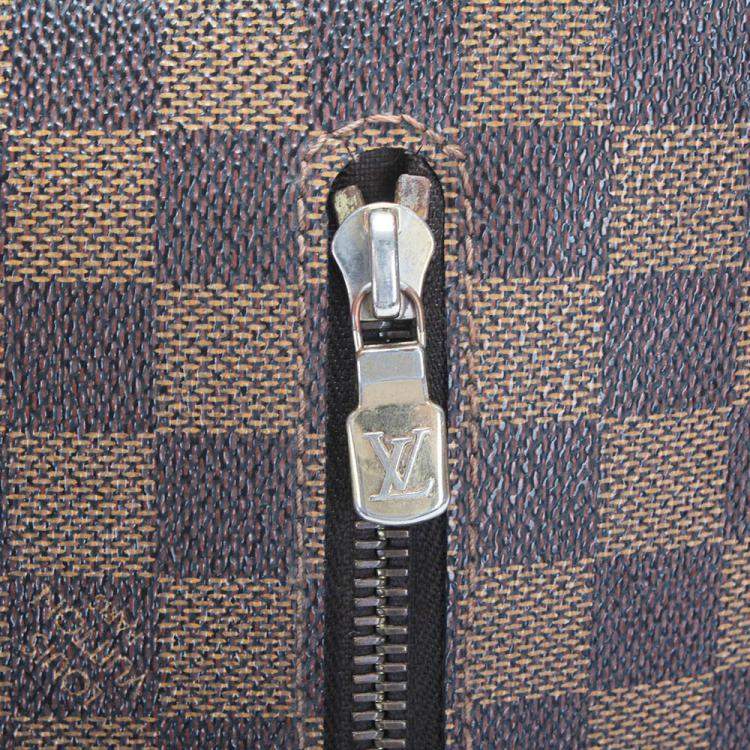 Pre Owned Louis Vuitton brown Damier Ebene canvas Brooklyn MM Bag