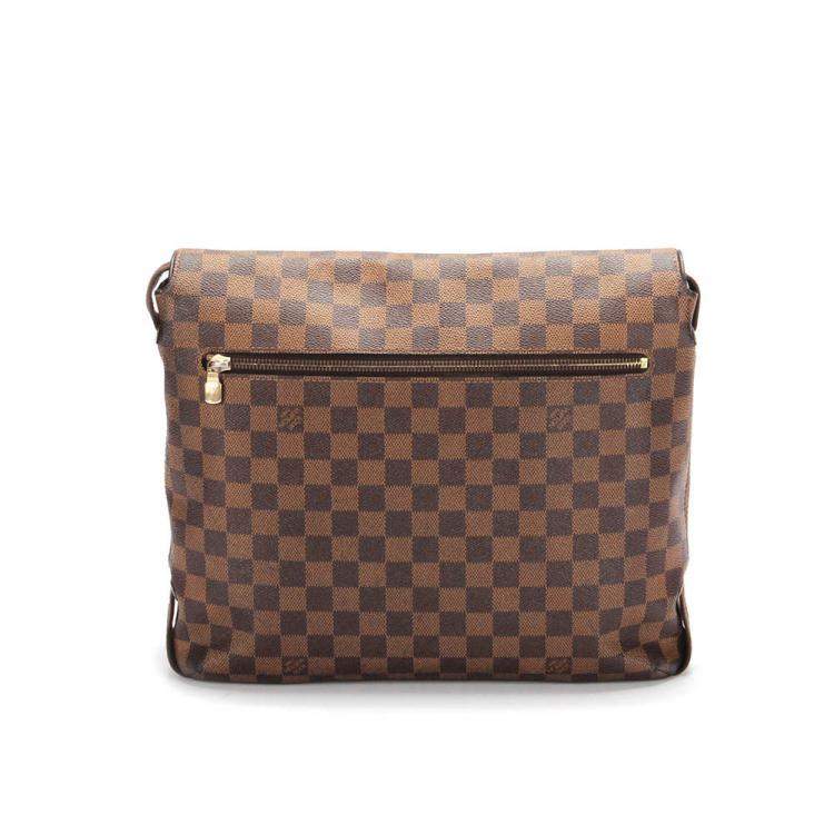 Pre Owned Louis Vuitton brown Damier Ebene canvas Brooklyn MM Bag