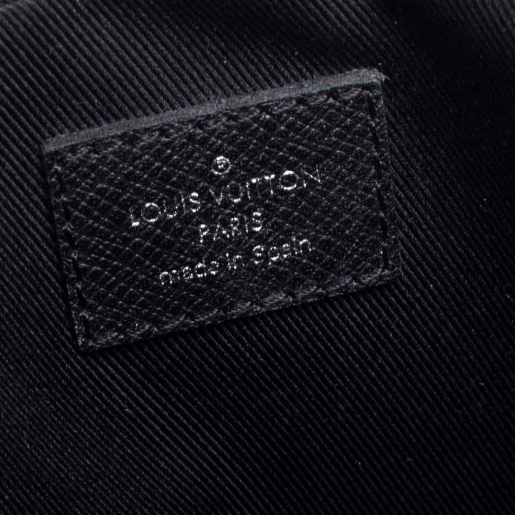 Pre Owned Louis Vuitton Ardoise Taiga Leather Anton Pochette Bag