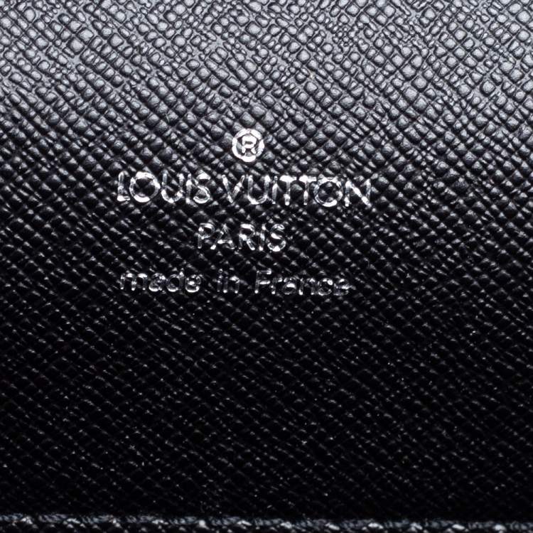 Pre Owned Louis Vuitton Black Taiga Leather Porte Document Angara Briefcase