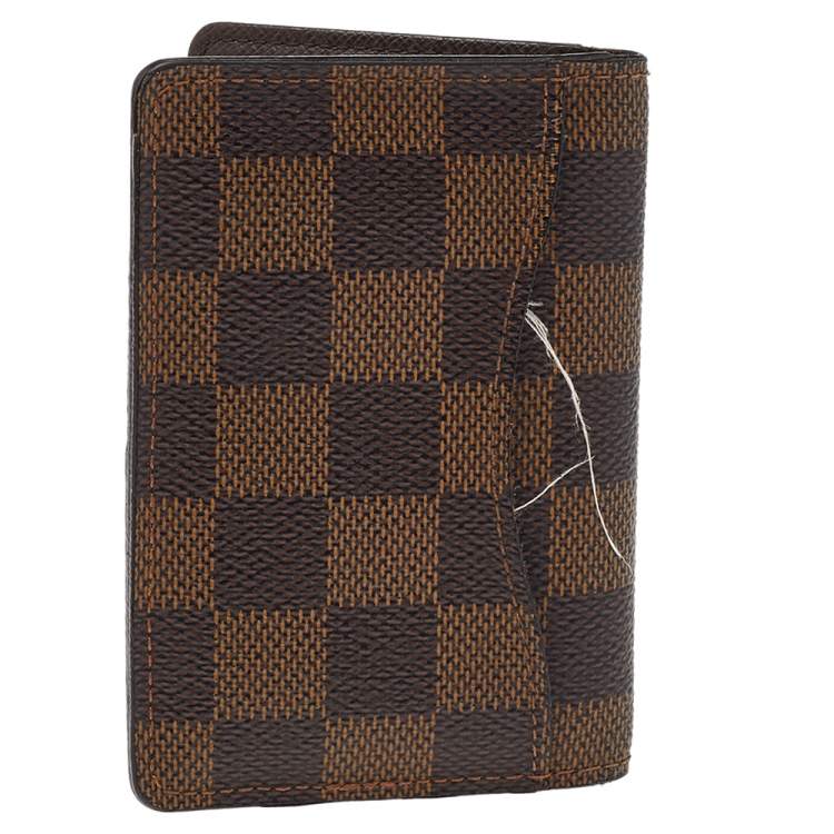 Pre Owned Louis Vuitton Damier Ebene Canvas Pocket Organizer
