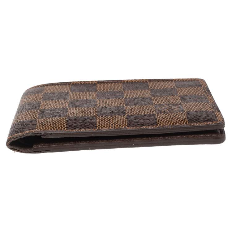 Pre Owned Louis Vuitton Damier Ebene Canvas Multiple Bifold Wallet