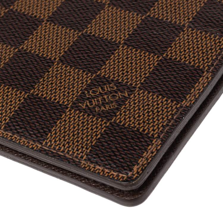 Pre Owned Louis Vuitton Damier Ebene Canvas Multiple Bifold Wallet