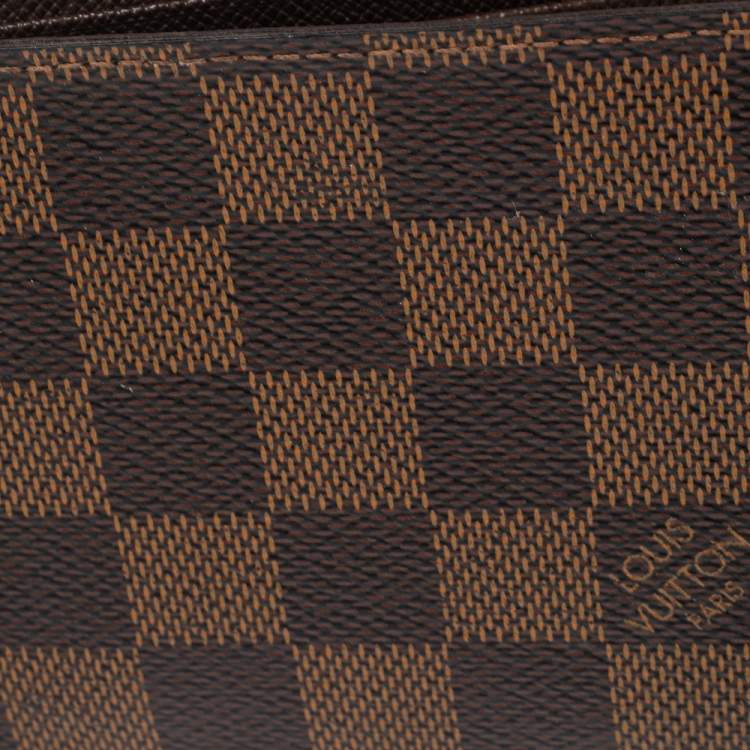 Pre Owned Louis Vuitton Damier Ebene Canvas Multiple Bifold Wallet