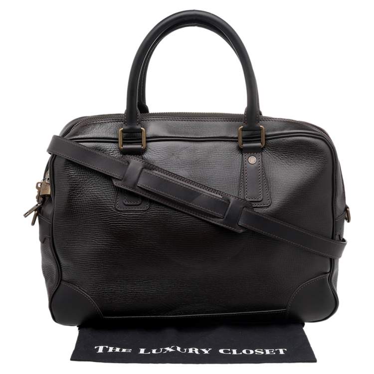 Pre Owned Louis Vuitton Brown Leather Acoma Utah Messenger Bag