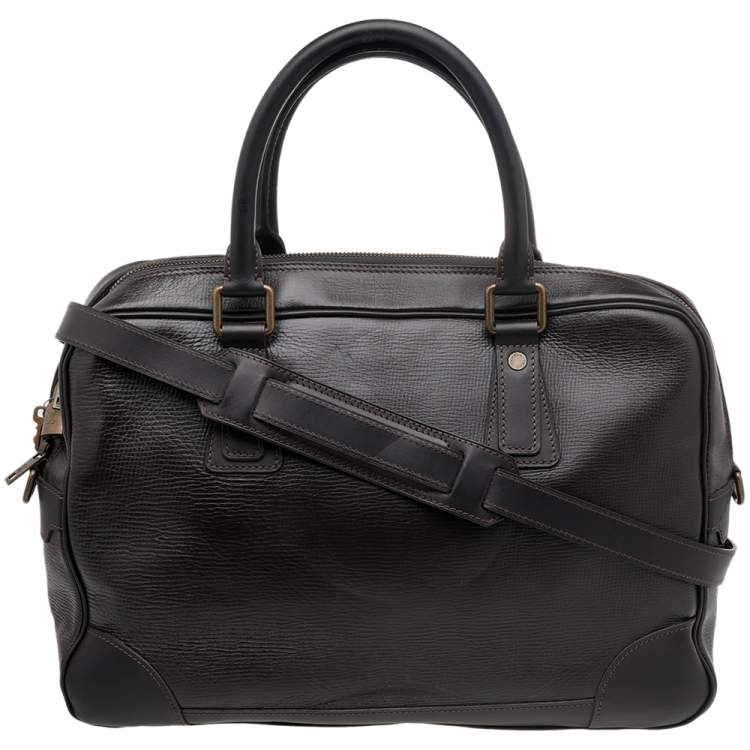 Pre Owned Louis Vuitton Brown Leather Acoma Utah Messenger Bag