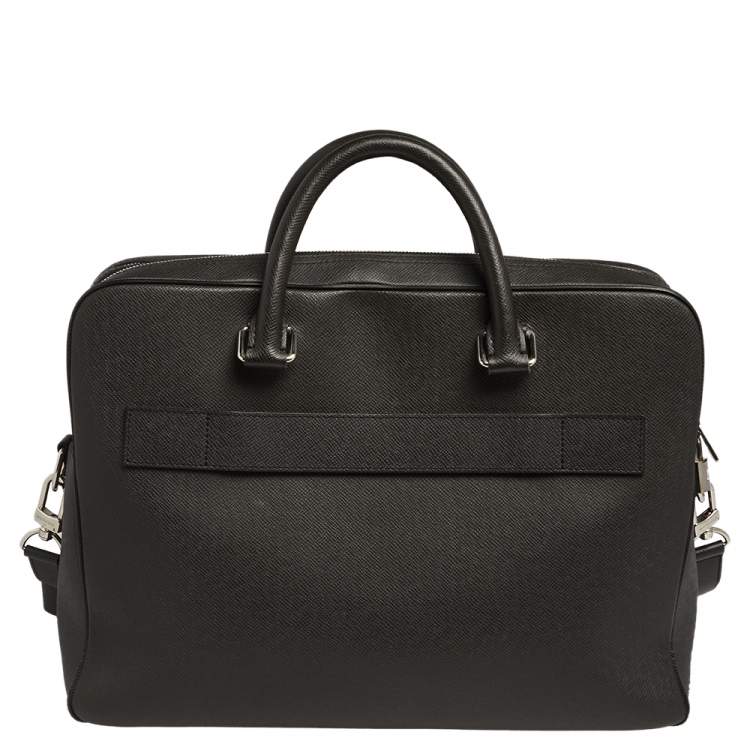Pre Owned Louis Vuitton Ardoise Taiga Leather Porte Documents Business Briefcase Bag