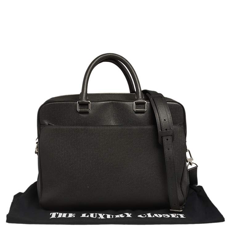 Pre Owned Louis Vuitton Ardoise Taiga Leather Porte Documents Business Briefcase Bag