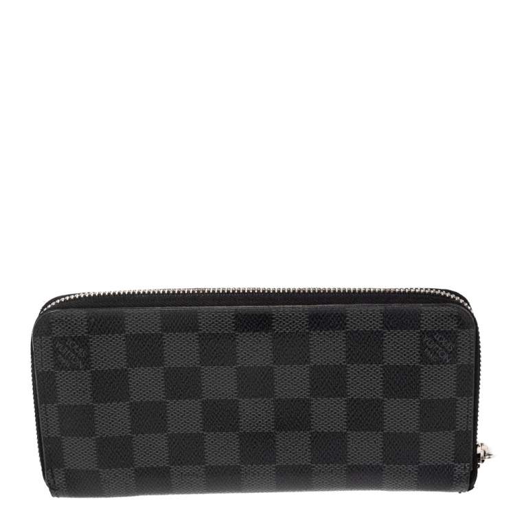 Pre Owned Louis Vuitton Damier Graphite Canvas Zippy Vertical Wallet