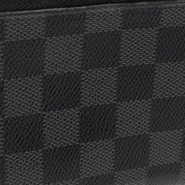Pre Owned Louis Vuitton Damier Graphite Canvas Zippy Vertical Wallet
