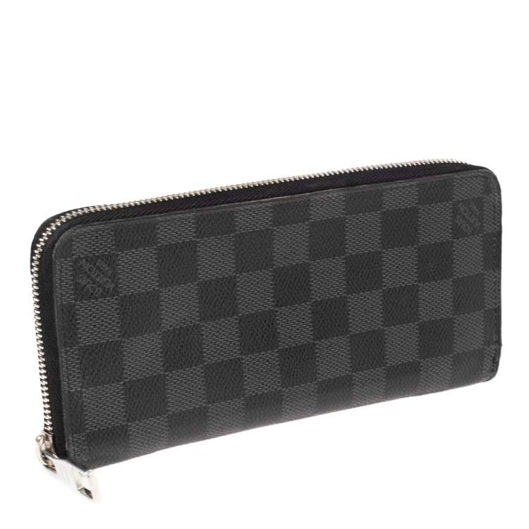 Pre Owned Louis Vuitton Damier Graphite Canvas Zippy Vertical Wallet