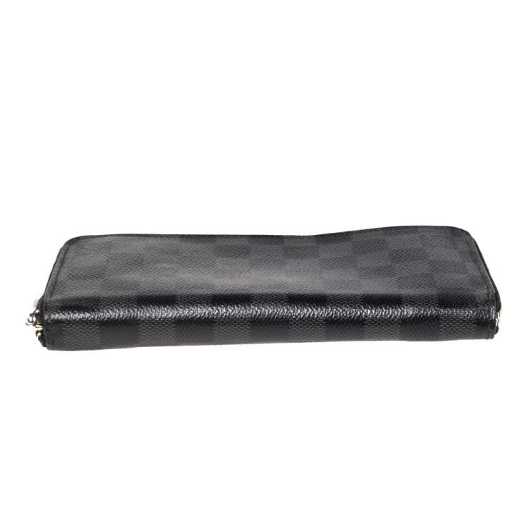Pre Owned Louis Vuitton Damier Graphite Canvas Zippy Vertical Wallet