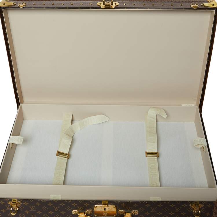 Pre Owned Louis Vuitton Monogram Canvas Alzer Trunk Suitcase 75