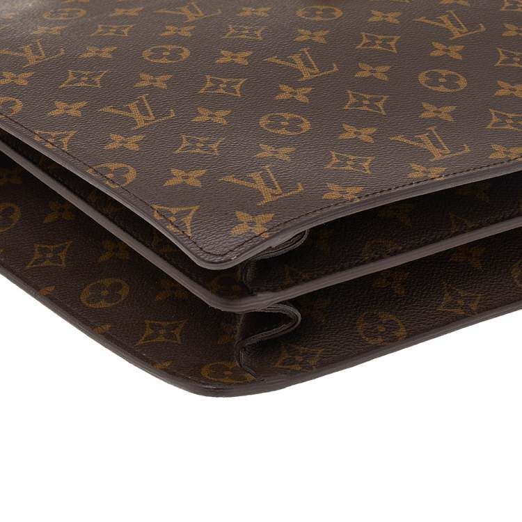 Pre Owned Louis Vuitton Monogram Canvas Serviette Fermoir Briefcase