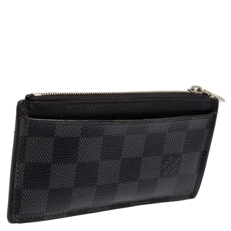 مملوكة مسبقًا Louis Vuitton Damier Graphite Canvas Coin Card Holder