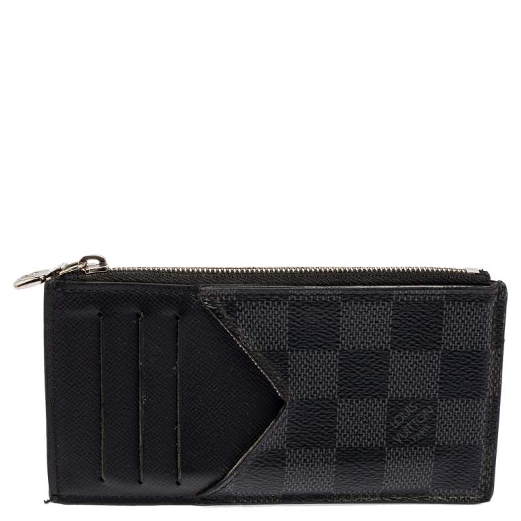 مملوكة مسبقًا Louis Vuitton Damier Graphite Canvas Coin Card Holder