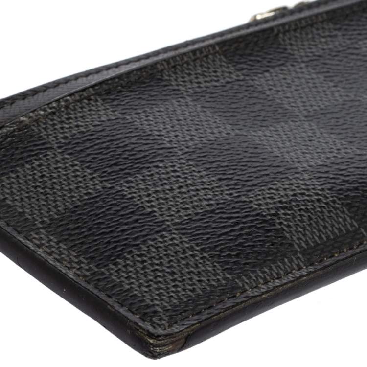 مملوكة مسبقًا Louis Vuitton Damier Graphite Canvas Coin Card Holder