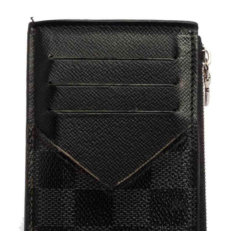 مملوكة مسبقًا Louis Vuitton Damier Graphite Canvas Coin Card Holder