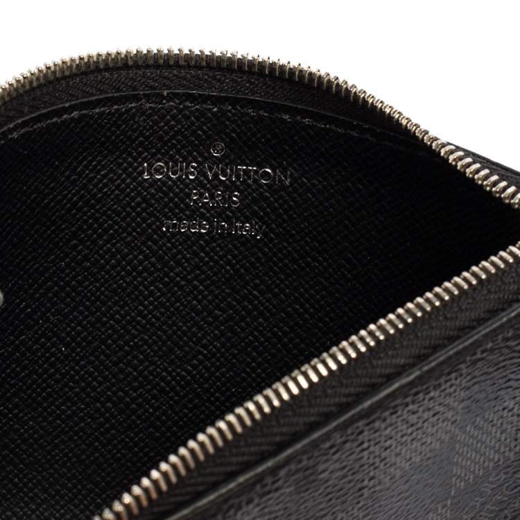 مملوكة مسبقًا Louis Vuitton Damier Graphite Canvas Coin Card Holder