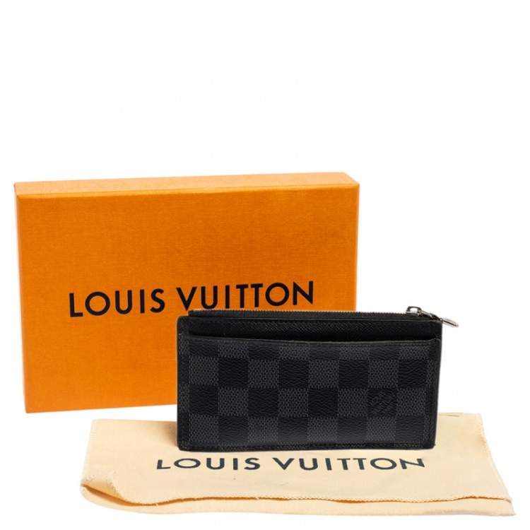 مملوكة مسبقًا Louis Vuitton Damier Graphite Canvas Coin Card Holder