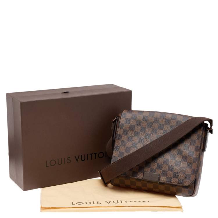 Pre Owned Louis Vuitton Damier Ebene Canvas District PM Bag