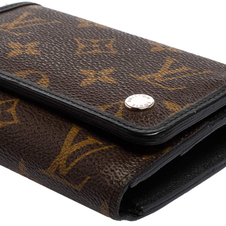 مملوكة مسبقًا Louis Vuitton Monogram Canvas Portfolio Tri-fold Chain Macassar Wallet